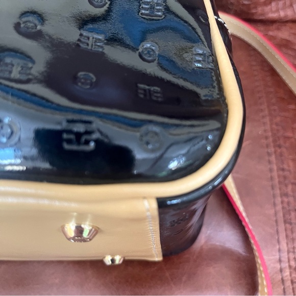 Authentic Arcadia Patent Leather Convertible Crossbody & Satchel Made In Italy - Picture 8 of 16